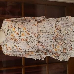 Robert louis floral gathered tiered dress